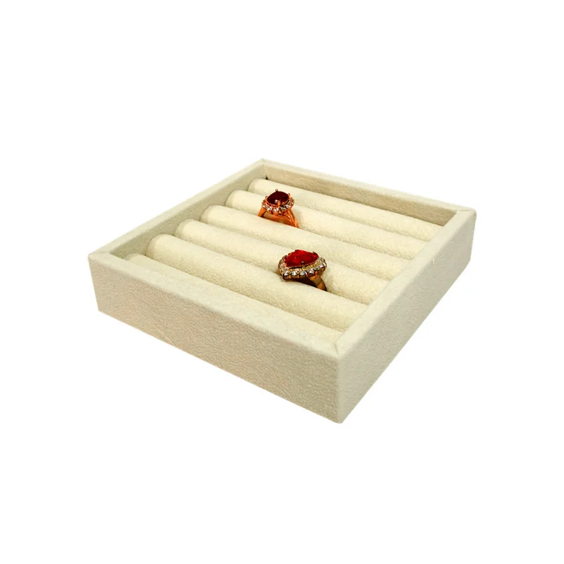 صندوق مخملي لعرض المجوهرات ، صينية الخواتم ، تخزين الأقراط ، تعبئة الخواتم ، جودة عالية ، 11*11 #4