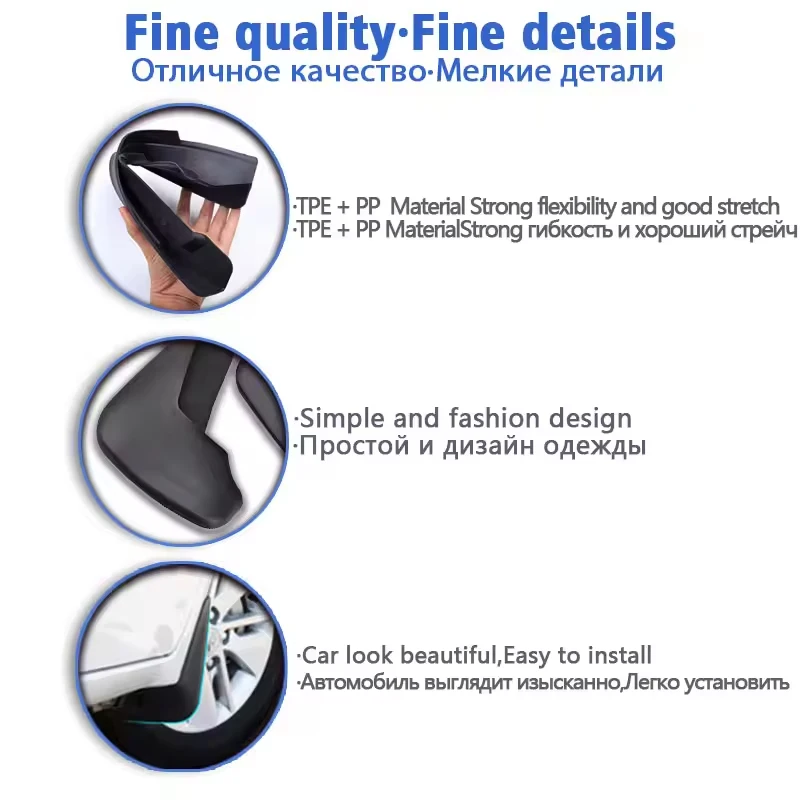 لميتسوبيشي أوتلاندر 2009 ~ 2012 CW ZG ZH ES SE XLS GT واقيات الطين للسيارة واقيات الطين المصدات سبلاش Duraflap ملحقات