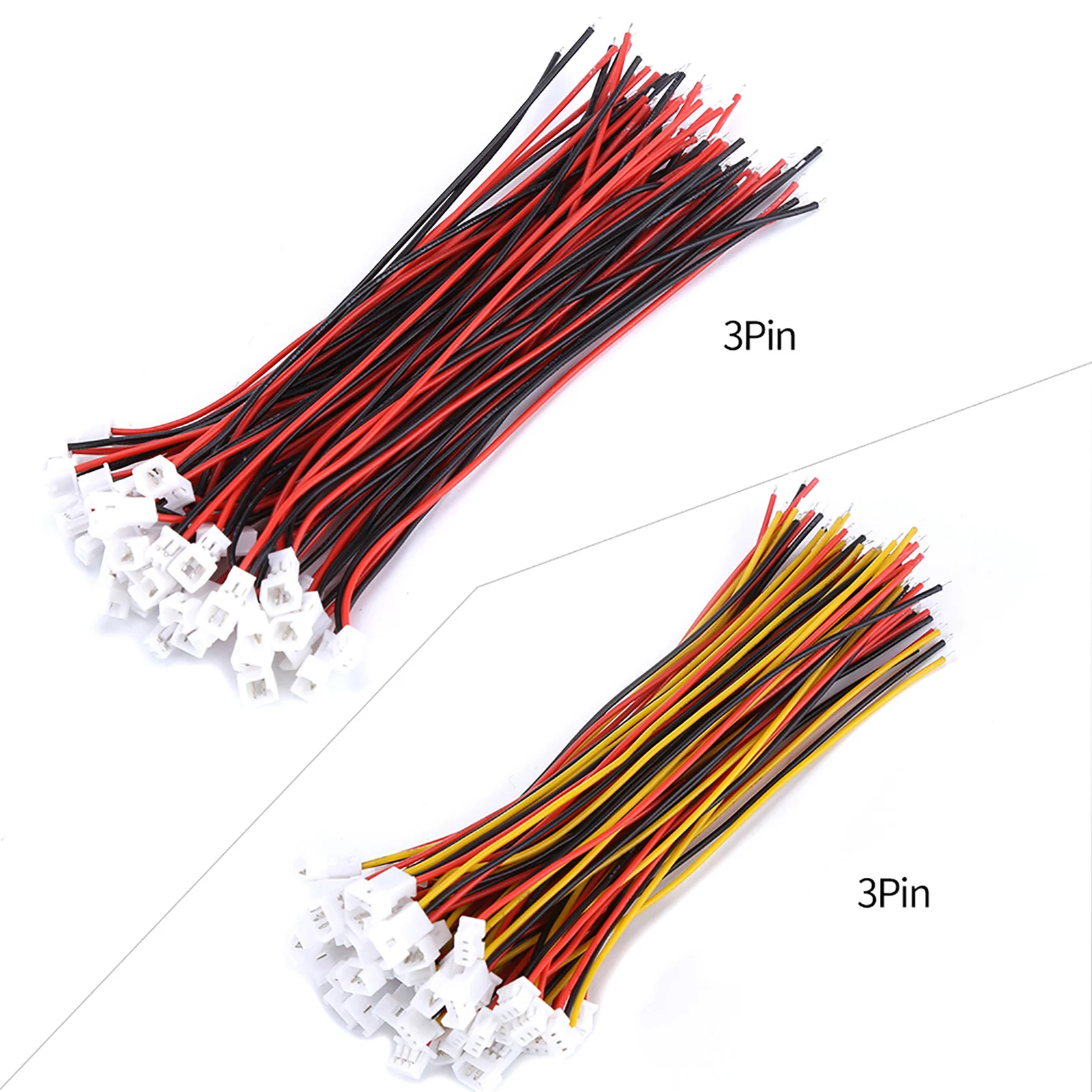 20 Sets pack  JST 1.25MM 2 pin/3 pin Male&Female Connector Plug with Wires Cables JST Angle Connectors