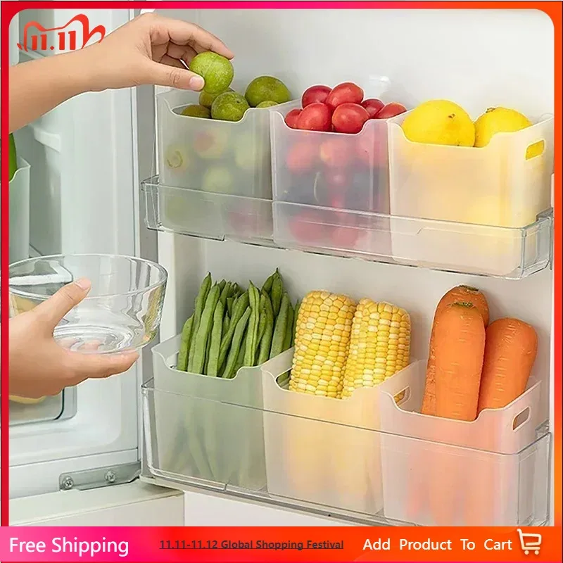 

10PCS Refrigerator Storage Boxes Food Fresh Organizer Cold Storage Crisper Fruit Spice Food Container Boxes Home Kitchen Boxes
