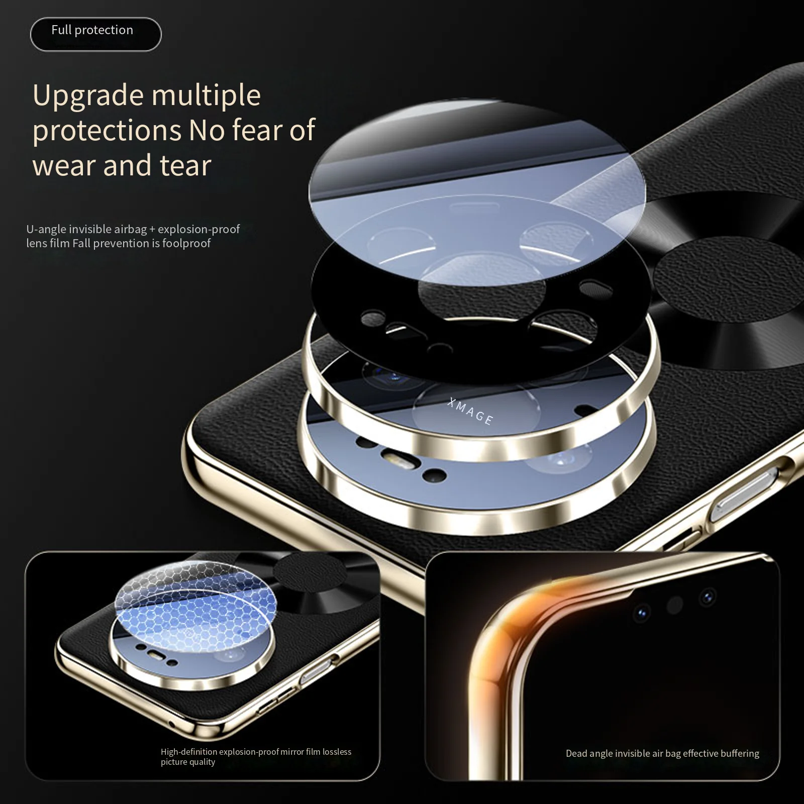 Luxury PU Leather Magnetic Cas - Huawei Mate 60 ulasan dan harga