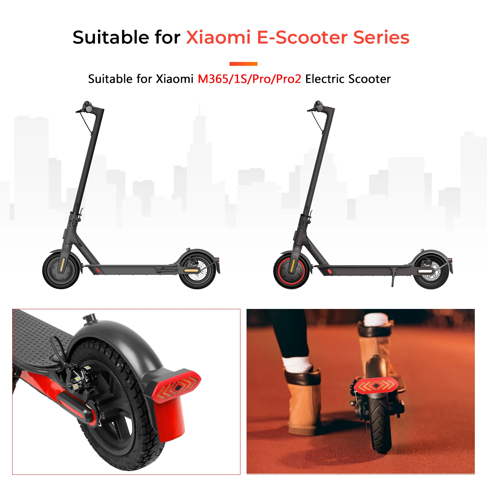 Ulip Scooter Turn Taillight Kit For Xiaomi M365/1S/Pro/Pro2 Electric Scooter Original Fender Turn Taillight Replacements Parts