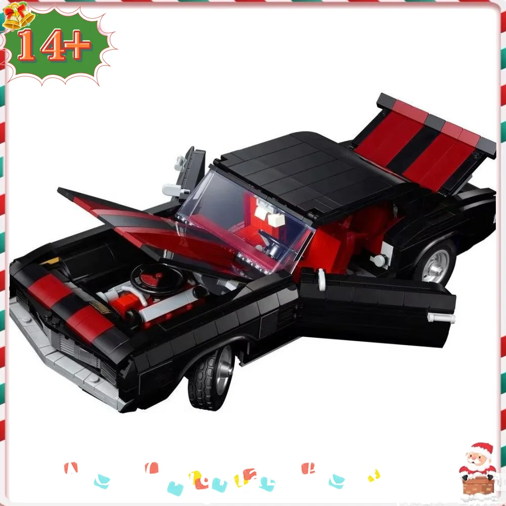 

Горячая новинка: Черный ретро-автомобиль, винтажный конструктор, совместимый с набором 10304, подарок на день рождения для детей