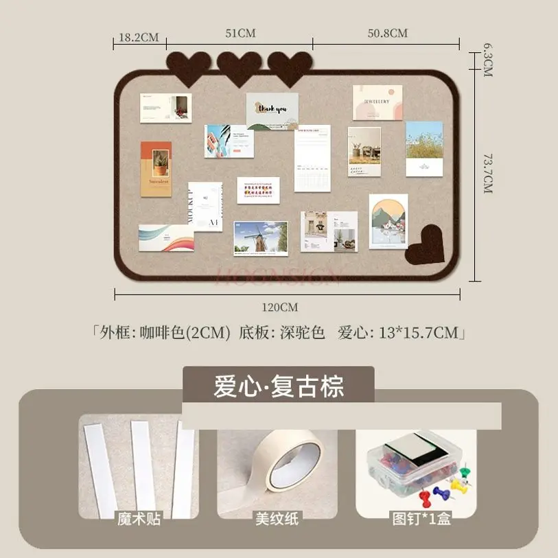1pcs Photo wall, felt board, display wall, customized high-end living room, creative soft wood board, wool felt wall sticker