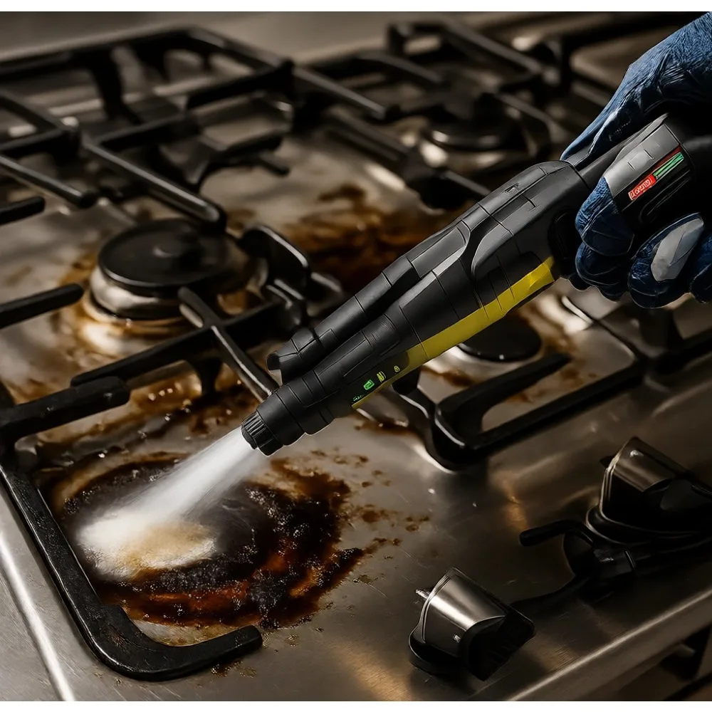 

Портативный пароочиститель высокого давления с большим баком для пола, салона автомобиля, обивки и швов