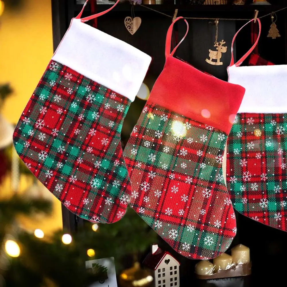 

Candy Bag Christmas Stocking Sack Santa Claus Multi-purpose Christmas Tree Decorations Large Capacity Pendant Christmas Gift Bag