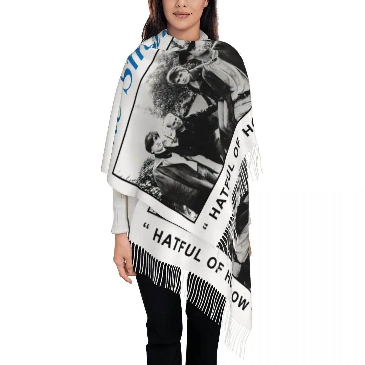 Custom Smiths HATFUL OF HOLLOW พู่ผ้าพันคอผู้หญิงฤดูหนาวฤดูใบไม้ร่วง Warm Shawl Wrap Lady ทางเลือกอังกฤษ Rock Band ผ้าพันคอ