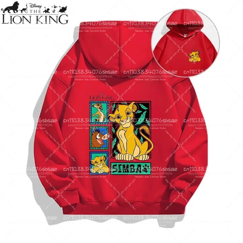 الأسد الملك سيمبا الكرتون هوديي للأطفال Kawaii تصاميم طويلة الأكمام الشتاء رقيقة البلوز موضة الدافئة الأطفال بلايز هدية #5
