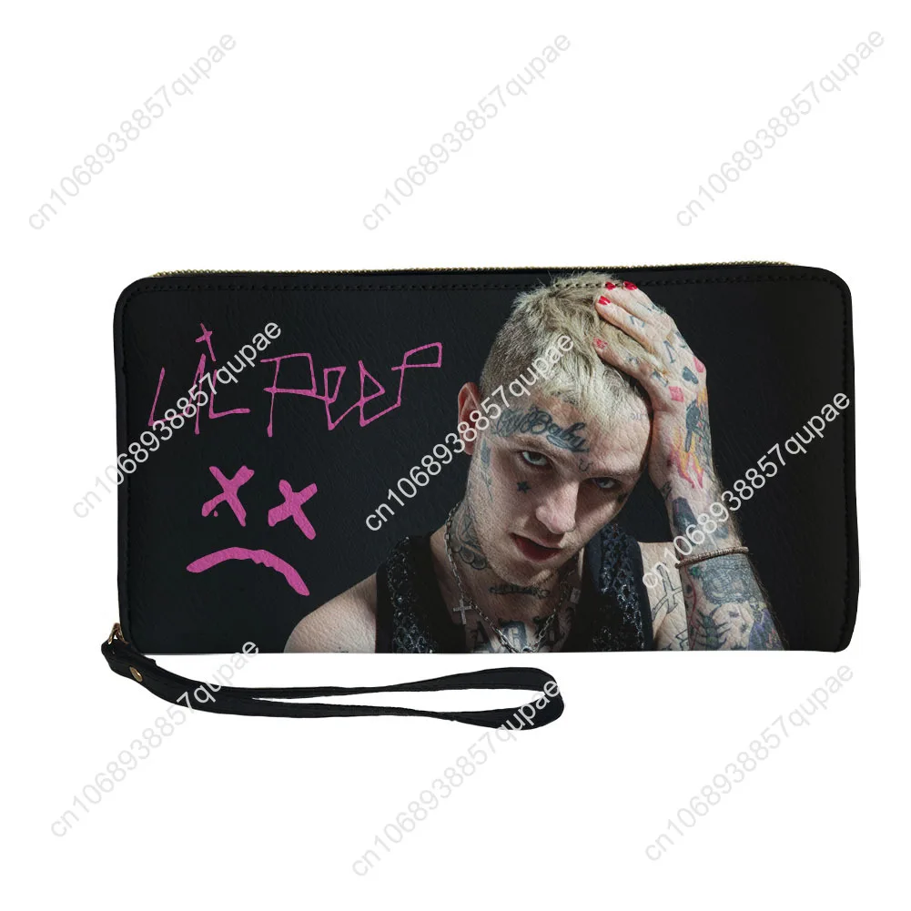 Harajuku Lil Peep محفظة مخصصة محفظة الهيب هوب مغني الراب رجل إمرأة سستة طويلة محافظ مزدوجة طباعة المحمولة المحفظة شنطة هدايا #2
