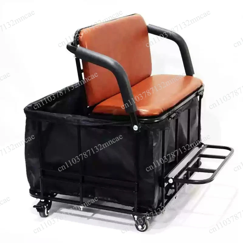 Multifunctional Tricycle Seat with Detachable Steel Pull‑out Storage Basket, Easy Assembly