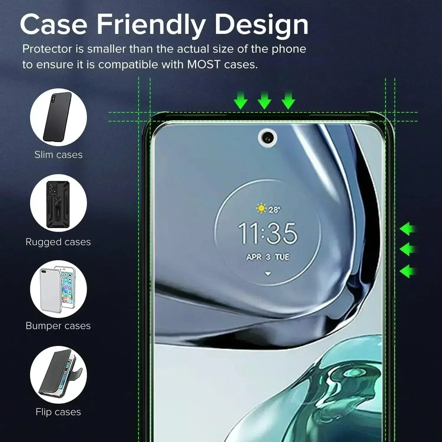 2/4Pcs Tempered Glass For Motorola Moto G72 Screen Protector Glass Film
