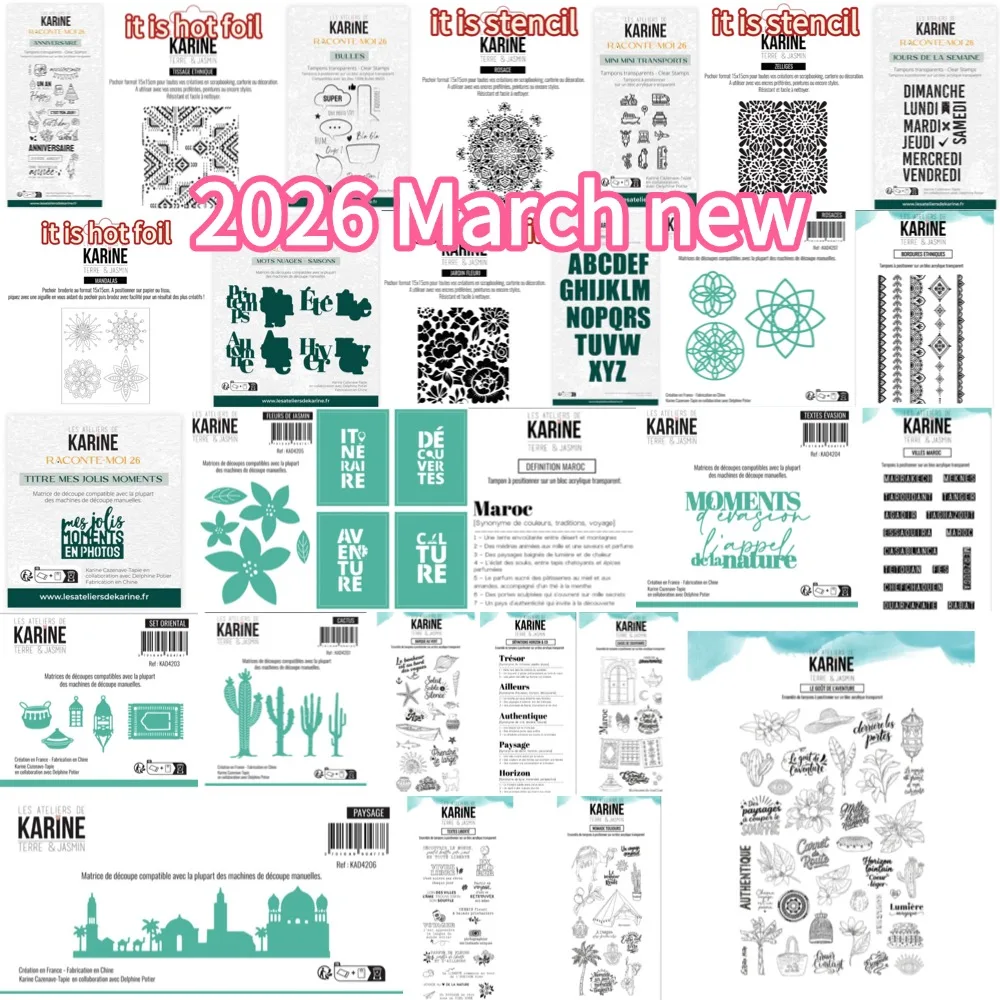 Nouveaux pochoirs de découpe en métal 2026 Motifs Coquillage et Arbre pour Scrapbooking, Décoration de Journal, Embossage, Cartes de Vœux DIY et Créations Artisanales