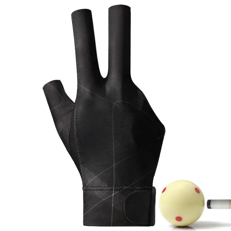 Pool Table Gloves Athletic Gloves Men Comfortable Ultra Thin Durable Slip Adjustable Durable 3 Finger Pool Table Gloves