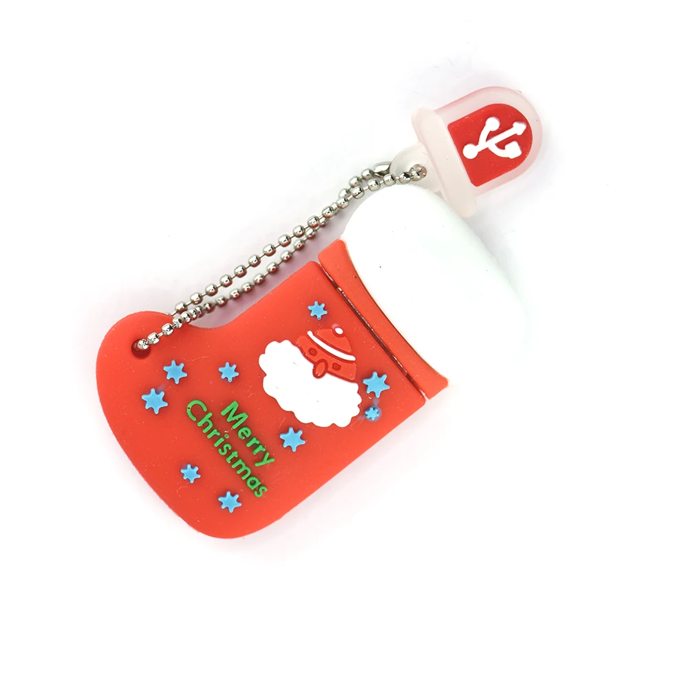 cartoon snow boots usb flash drive 4GB 8GB 16GB memory USB stick 32GB cute Santa Claus 64GB 128GB U disk Christmas gift