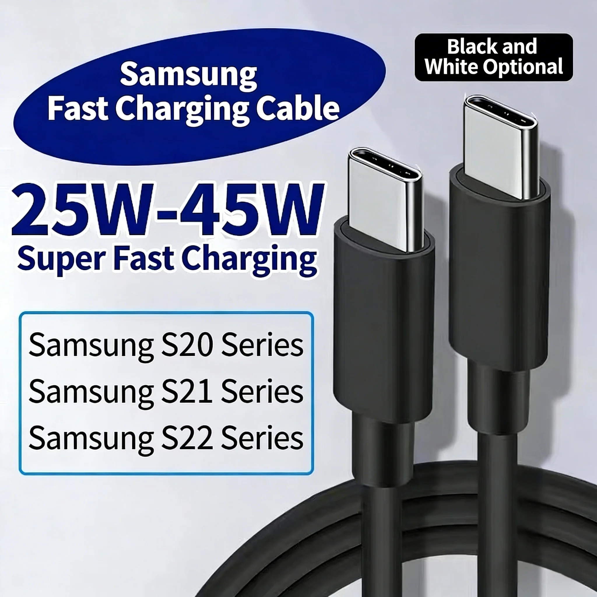 

Оригинальный кабель 6A 1M Dual Type C для зарядного устройства Samsung 25W, совместимый с Galaxy S24FE, S24Ultra, S23, S22, Flip, Fold 2, 3, 4, 5, 6, A06, A16, A15, A35, A55