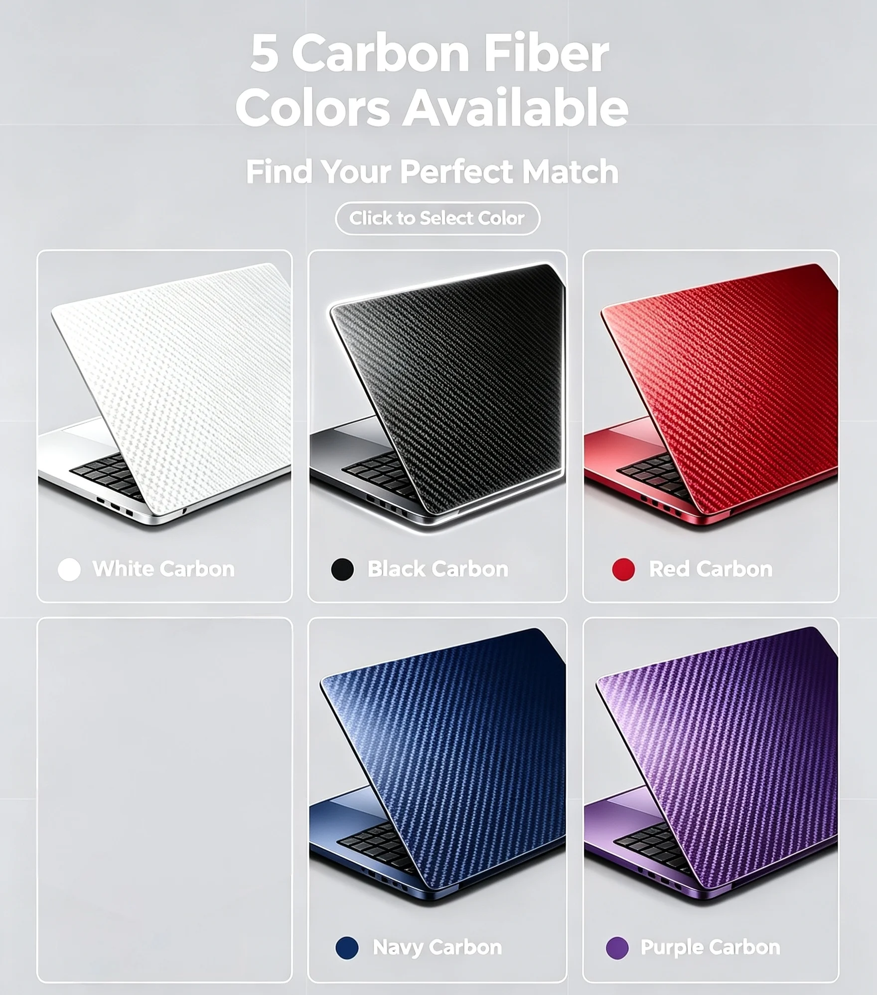 Color Carbon Laptop Skin Sticker Anti‑Scratch Protector for ONE-NETBOOK G1 MINI 8.8