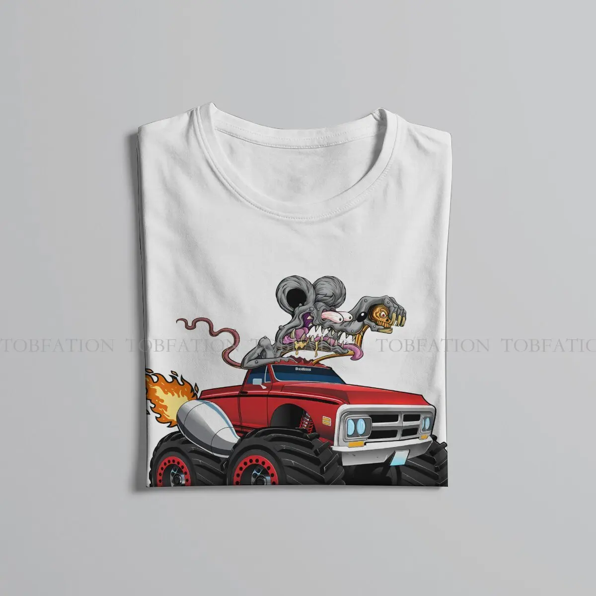 Tales of the Rat Fink Cartoon Film 100% Cotton TShirts DigiRods Rat Rod Racer Monster Truck Distinctive Men's T Shirt Tops 6XL image 5