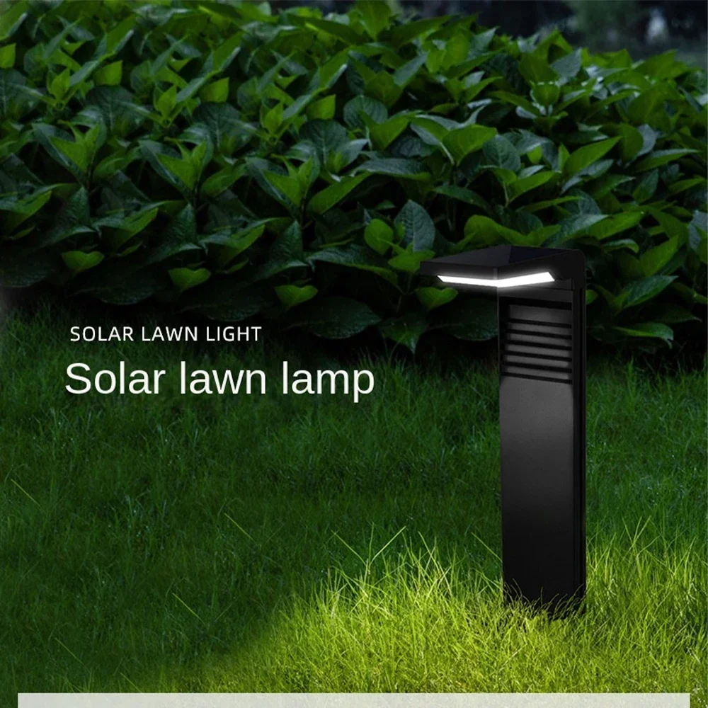 Hohe Helligkeit Outdoor IP64 Wasserdichte LED Solar Garten Lichter Einstellbare Licht Steuerung Induktion ABS + PC Rasen Lampen 2000 mAh