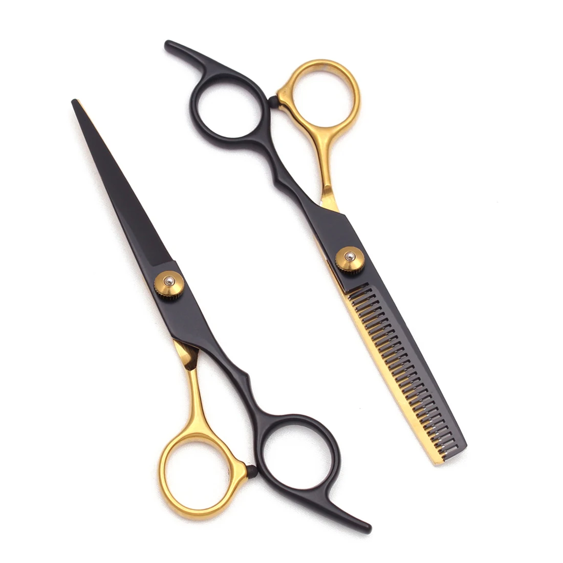 

Hair Scissors Japan Stainless 6" Hairdressing Scissors Gold Black Hair Cutting Scissors 1Pcs Thinning Shears Barber Shop Haircut