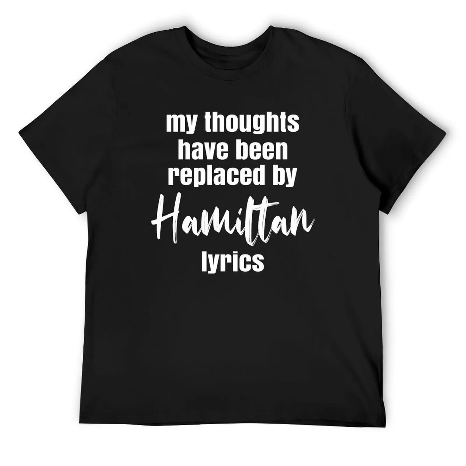 My Thoughts Have Been Replace By Hamiltan T-Shirt oversized graphic tee sports fans plus sizes Men's clothing