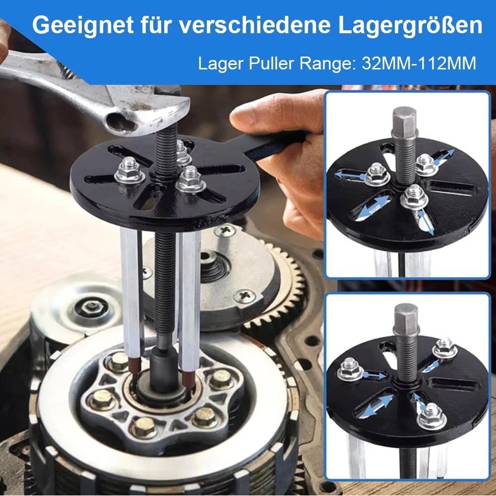 Universal Three-claw Pull Rod Bearing Extractor Multi-function Pulling Horse Bearing Removal Tool Special Bearing Extractor Kit