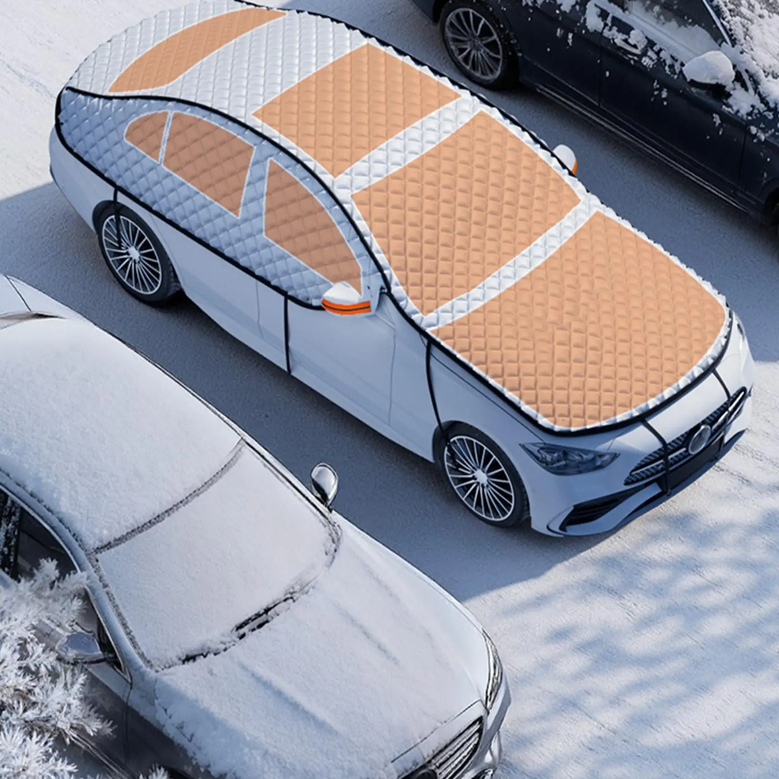 

Автомобильный снежный чехол с защитой от ультрафиолета, блокировщик от мороза, зимний автомобильный чехол, полное покрытие для улицы, холодной погоды, грузовика, фургона, путешествия, конфиденциальность