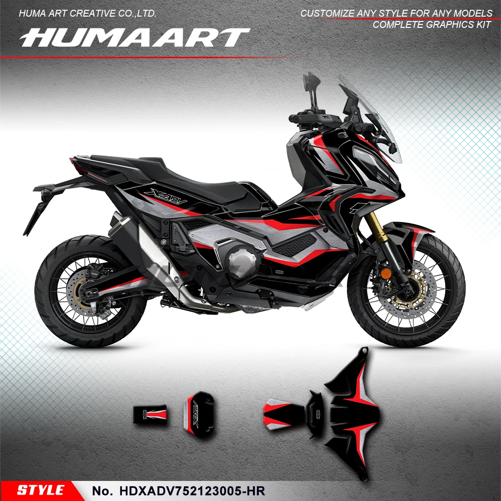 

HUMAART клейкие наклейки UV-стойкий виниловый комплект для Honda X-ADV 750 2021 2022 2023, HDXADV752123005-HR