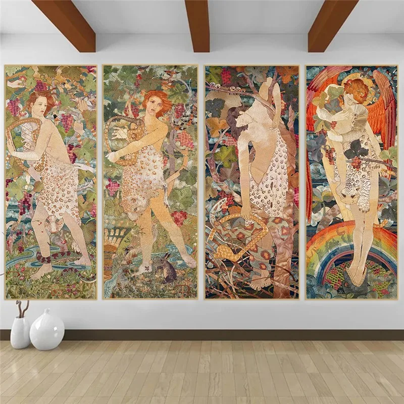 Phoebe Anna Traquair Woman Artworks Poster The Progress of A Soul Print Canvas Painting Modern Wall Art for Room Home Decoration