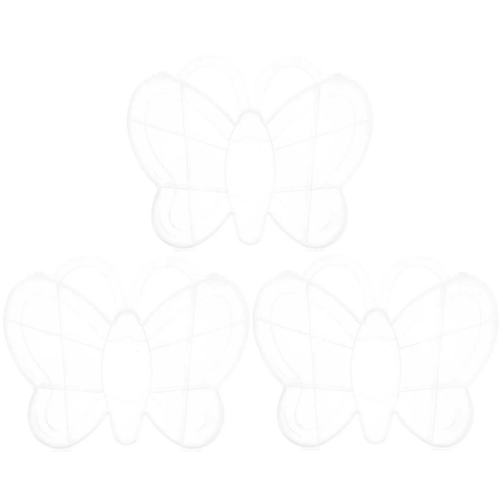

3pcs Butterfly Storage Boxes Transparent Mini Drawer Organizer Box For Bead Jewelry Craft Components Compartment Tool Case
