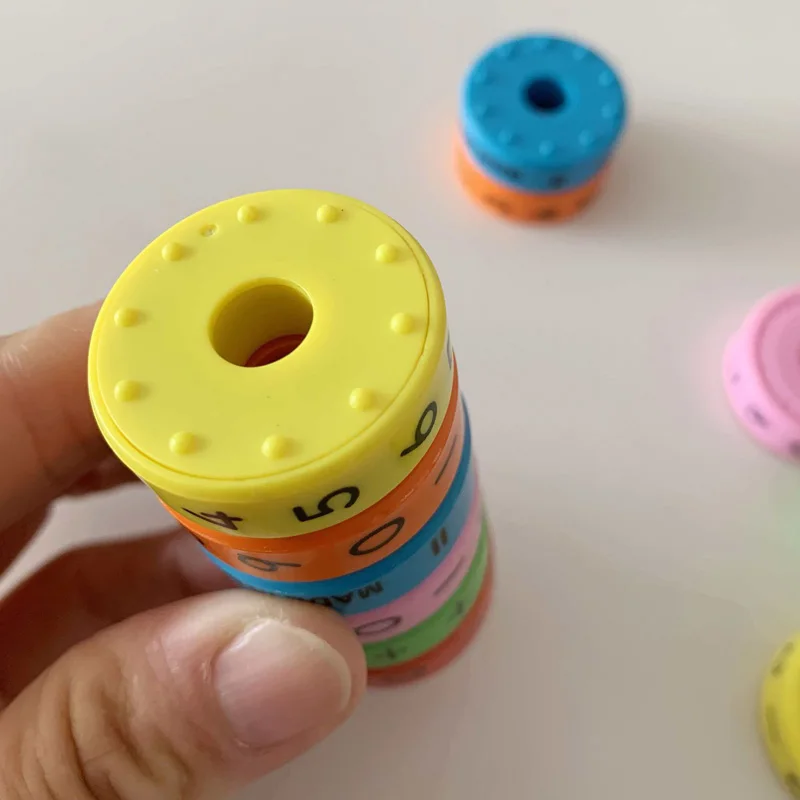 ของเล่นเรียนรู้คณิตศาสตร์แบบแม่เหล็ก ตัวเลขและสัญลักษณ์ คณิตศาสตร์เพื่อการศึกษา ทรงกระบอกนับเลข สำหรับเด็ก วัยรุ่น เด็กชาย เด็กหญิง