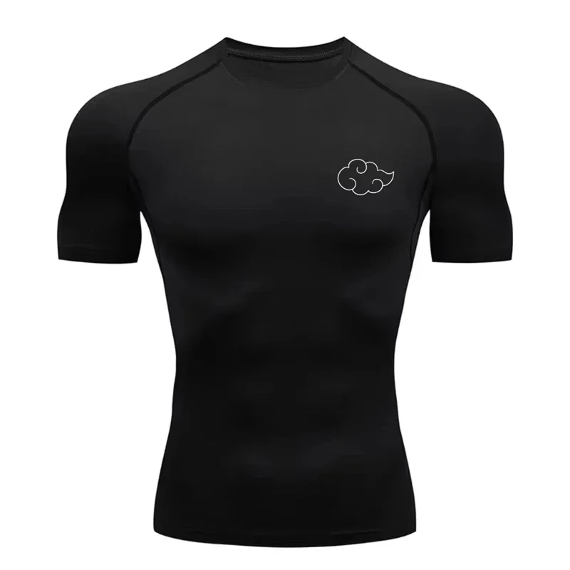 

2026 Cloud Print Men's Compression Shirt | Quick Dry Breathable Top for Gym Workout & Running 0079