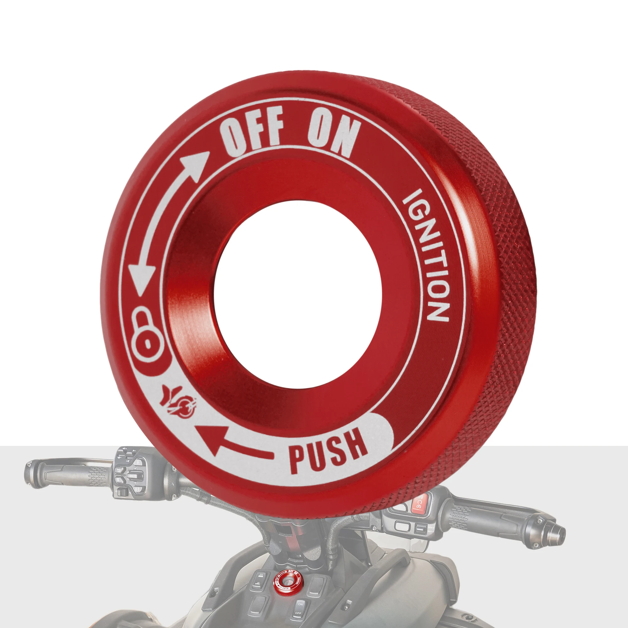 赤色アルミニウム製イグニッションキースイッチカバー-can-am-canyon-redrock-xt-2025-26用-スタートロック保護キャップ