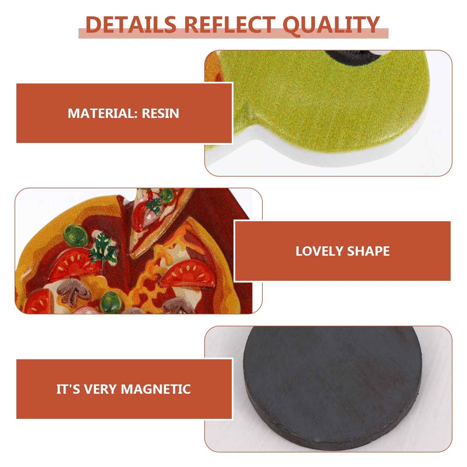 

5 Pcs Cartoon Fridge Magnet Stickers Decor Magnetic Resin Decorative Magnets for