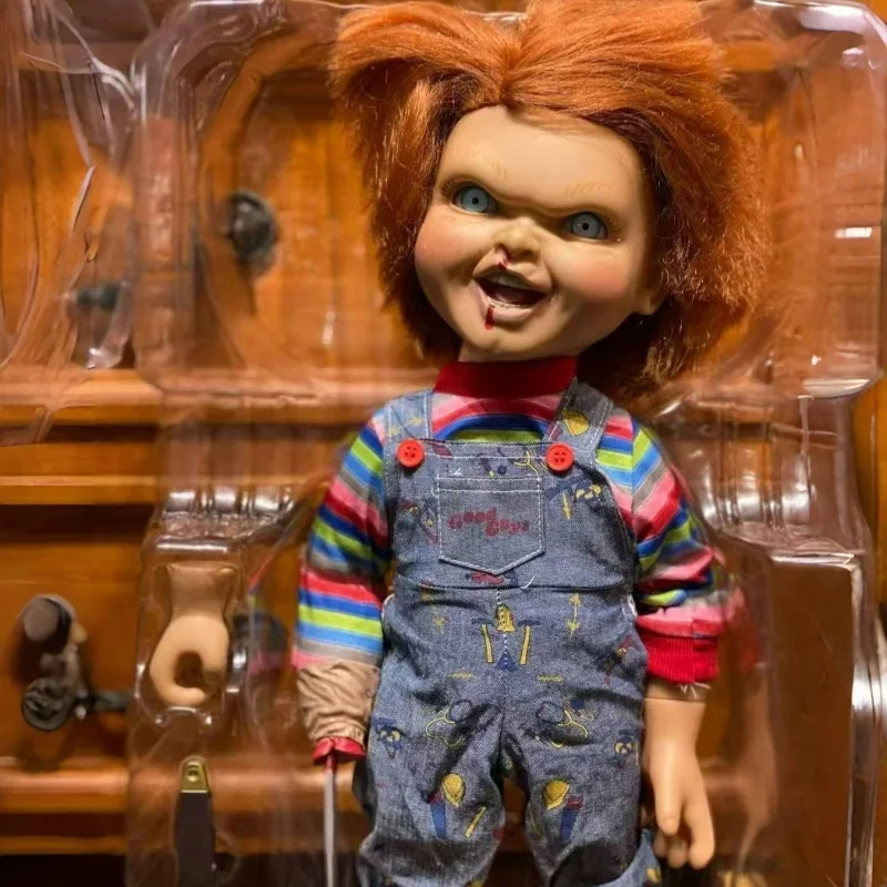 New Hot Spot Mezco Mds Replica Ghost Doll Childs Play Child Chucky Voice Activated Movable Dolls Halloween Gifts Toys Spot Goods view 4