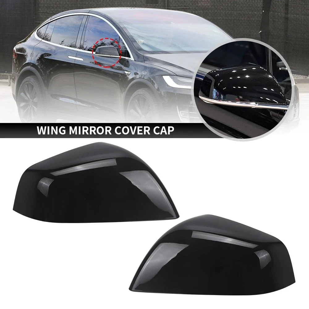 1054430 1054431 Side Mirror Housing Covers Shells Replacement For Tesla Model X 2016-2020