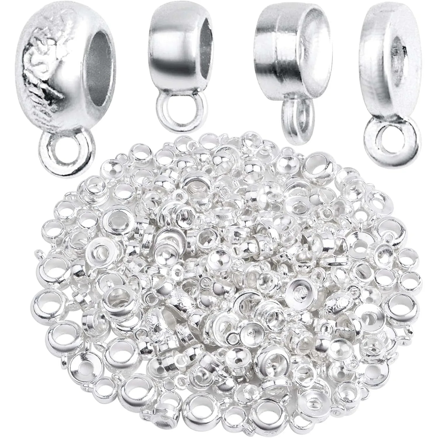 

100 грамм бусины-трубки из сплава, соединители, разъемы, вешалка для бусин, подвески для DIY, европейский браслет, изготовление ювелирных изделий