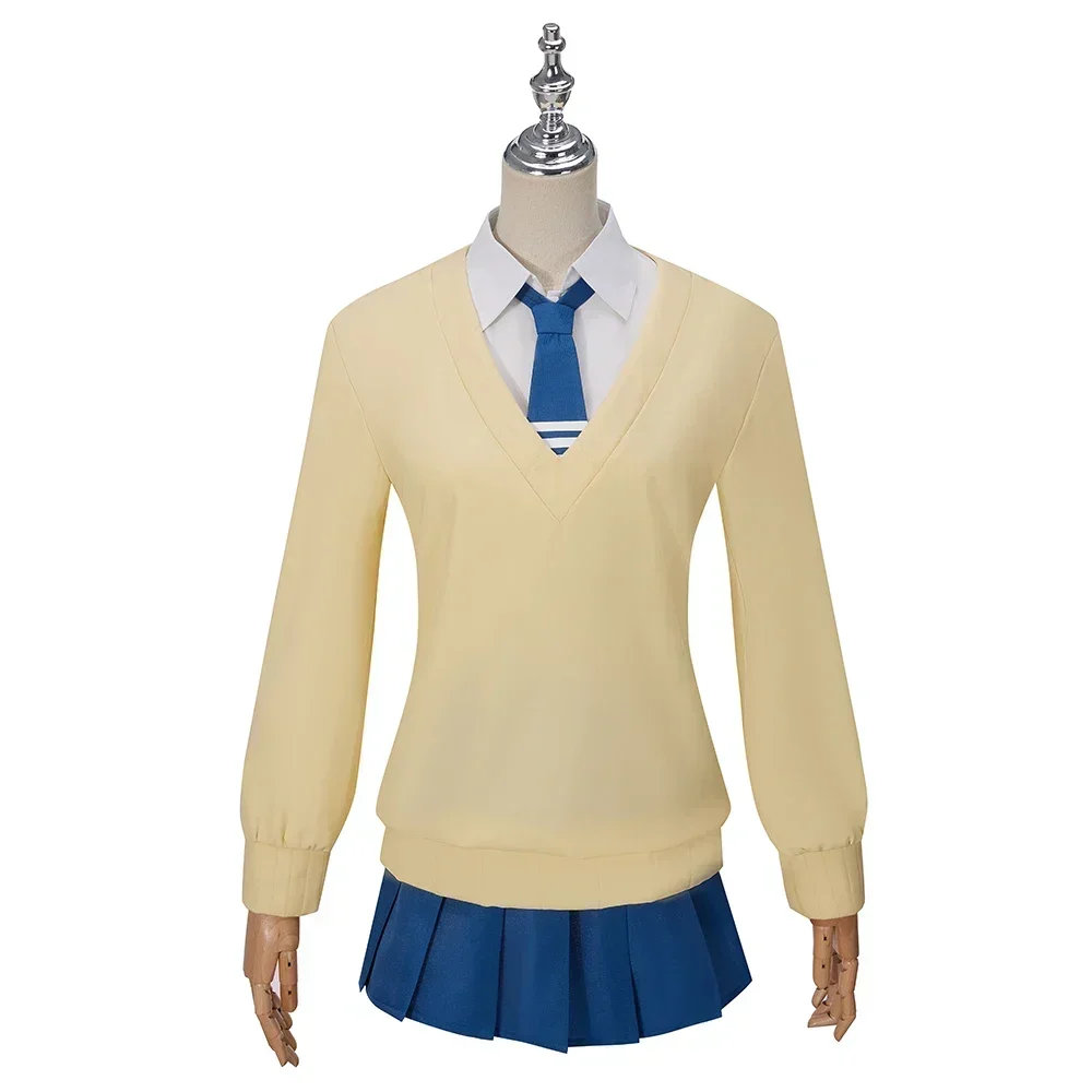 Anime Mieruko chan Yotsuya Miko Cosplay Costumes Adult Women JK Uniform for Girl Jacket Blouse Pleated Skirt Bow Ties Halloween