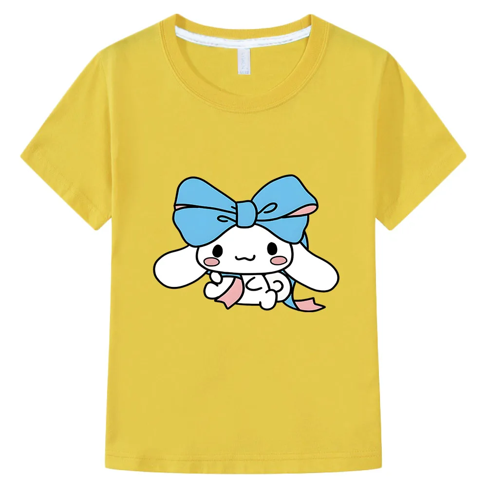 Lange-Oren Hondenkleding Kinderen T-Shirts Voor Meisjes Schattige Cartoon Katoenen Korte Mouw T-Shirt Peuter Meisje Kawaii Top Tees Y 2K