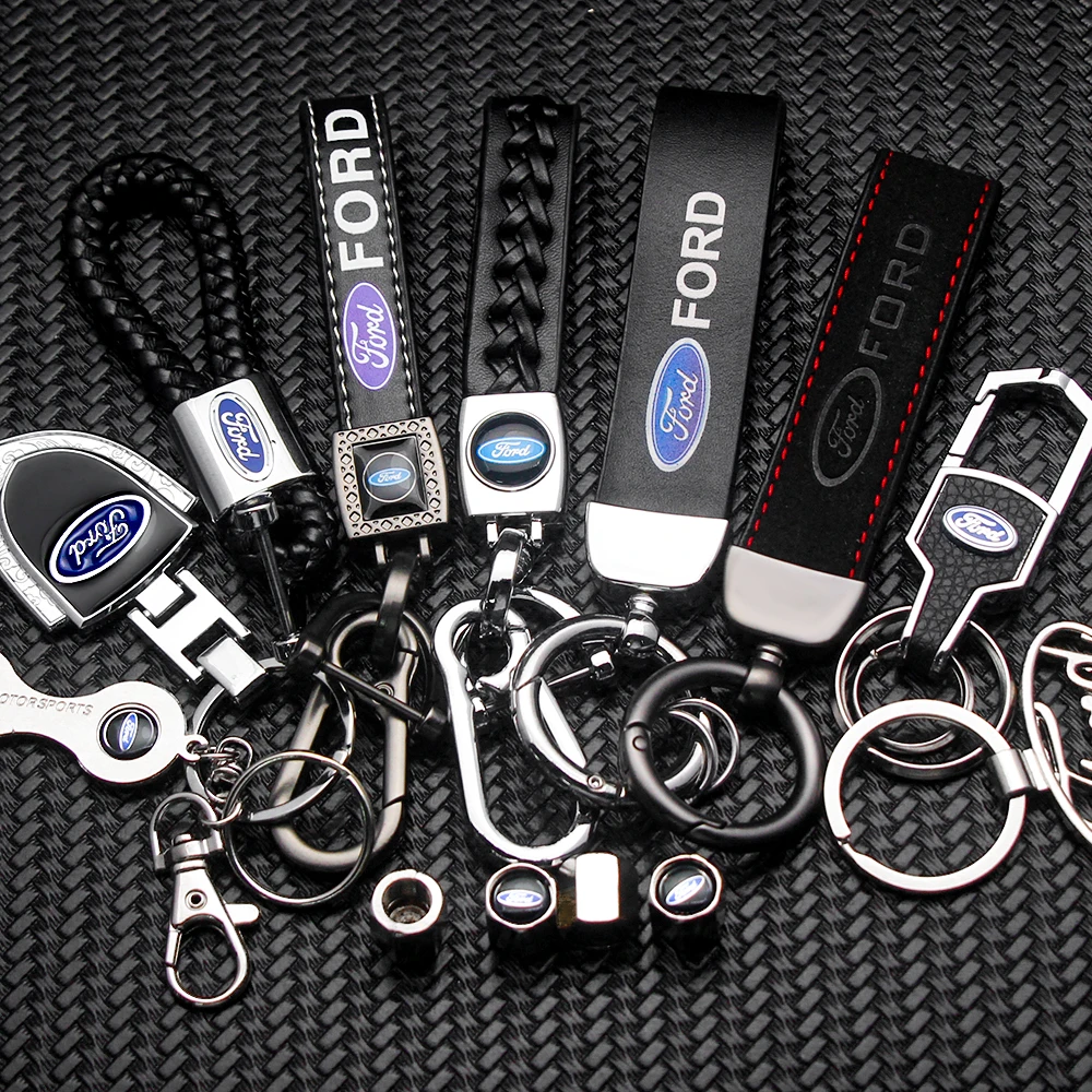 Car Logo Keychain Keyring for Ford Mustang Focus3 2 Transit Ecosport Edge Fiesta Escape Kuga Mondeo Fusion Ranger Key Ring Chain