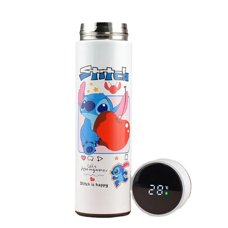 Disney Stitch High-Tech Slimme Thermos Cup Schattige Student Paar Cartoon Steek Temperatuur Display Kinderen Water Cup