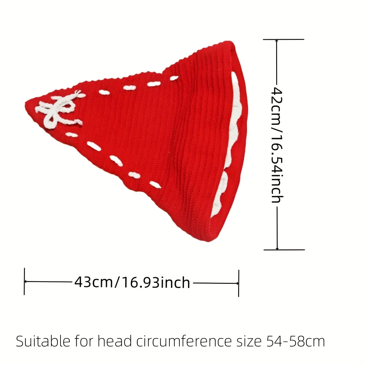Custom Women'S Vintage Wide Brim Hat Halloween Party Witch Hat Cute Long Tail Pointed Top Knit Cap Fall Winter Warm Hat