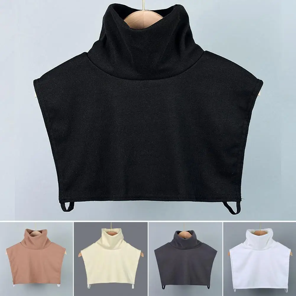 Coat Collar Extension Fake Collar Pull-over Double-sided Velvet Neck Protector High-neck Cold-proof Design for Autumn Winter