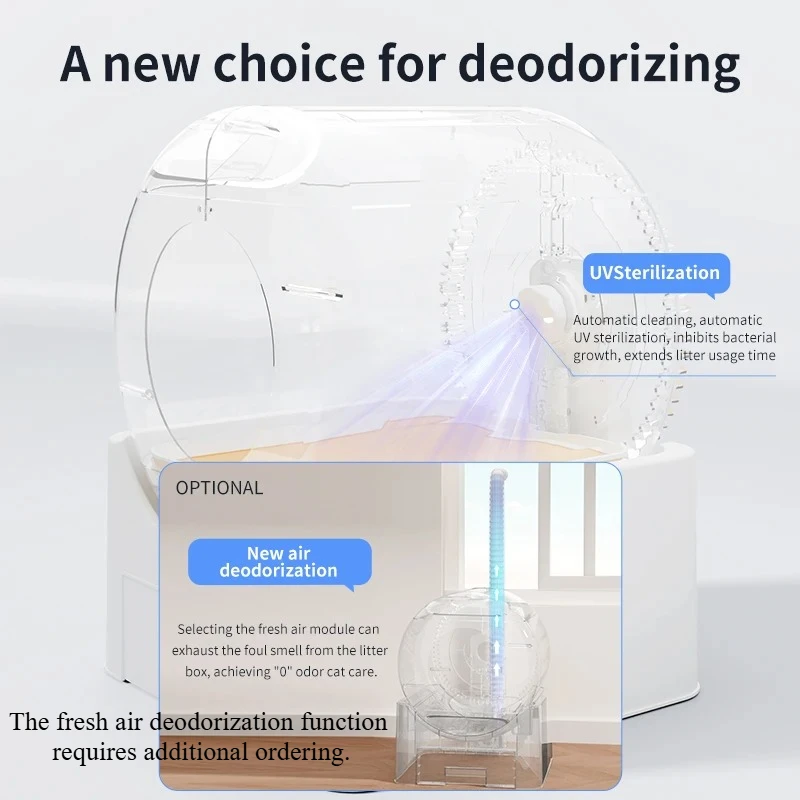 Automatic WIFI APP Control Self Cleaning Closed Cat  Box Extra Large Deodorization Cat Toilet Bedpan for Multiple Large Ca