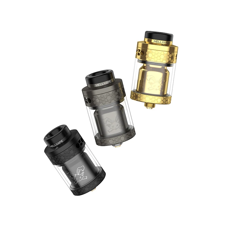 Original Hellvape Dead Rabbit 4 RTA Vape Tank 810 Drip Tip 510 Thread Dual Coil 3.5ml/5.5ml Capacity Ele Cigarette Atomizer