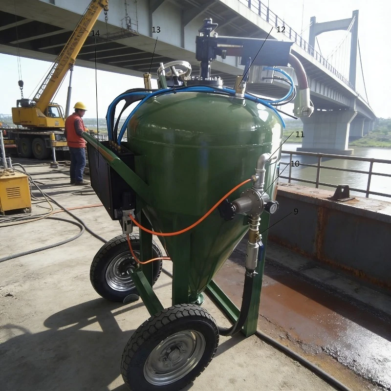 

Customized High Pressure Industrial Pressure Sand Blasting Machine for Marine Rust Removal Sand Blasting Machine Air Compressor