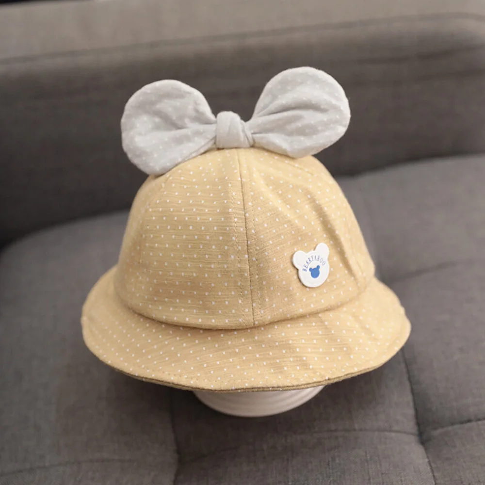 Baby Hat Summer Autumn Cotton Kids Bucket Cap 0-3 Years For Baby Girl Sweet Sun Hats Comfortable And Soft Panama Caps