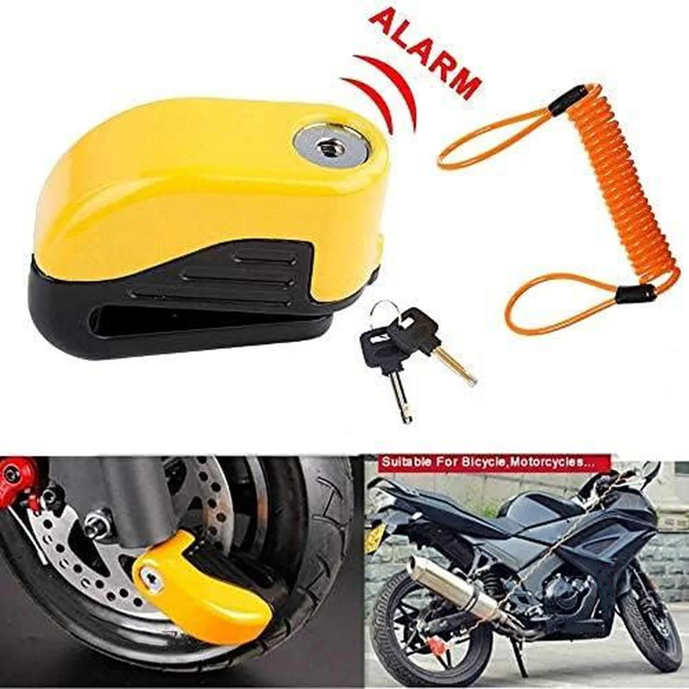 

Motorcycle Alarm Lock Safety Anti-Theft Disc Brake 100 DB Metal Alarm Safety Anti-Theft Motorbike Bicycle Accessories