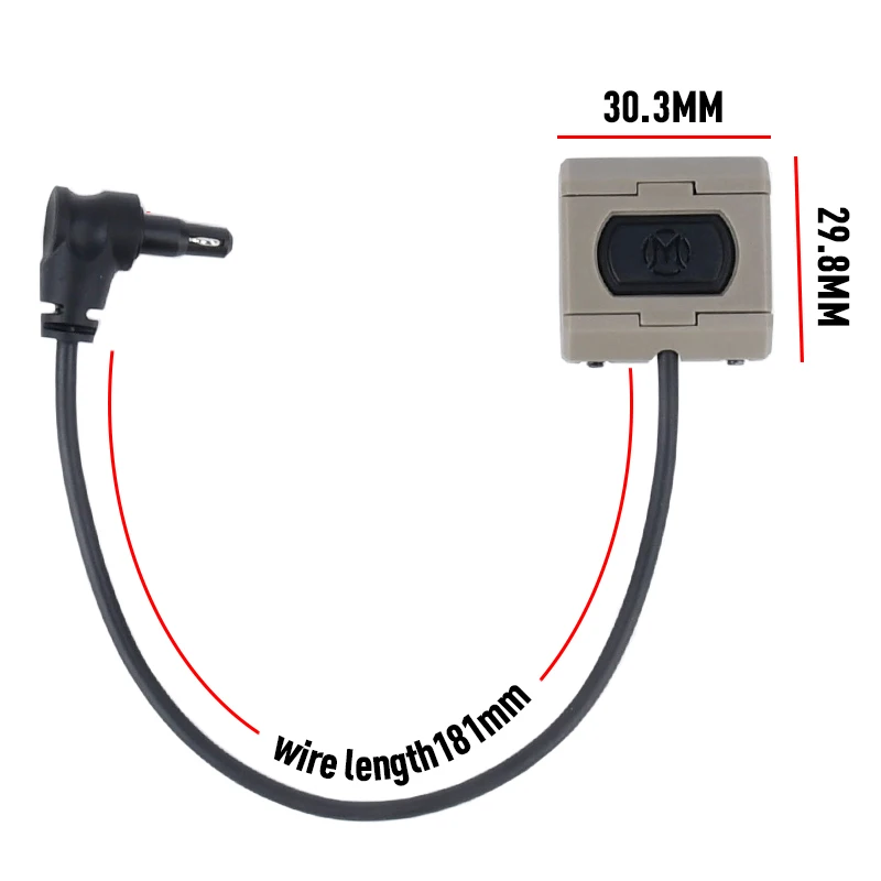 WADSN Modbutton Remote Pressure Switch Tail module Button type crane plug EQ15 DBAL A2 Laser AR15 Airsoft M600flashLight