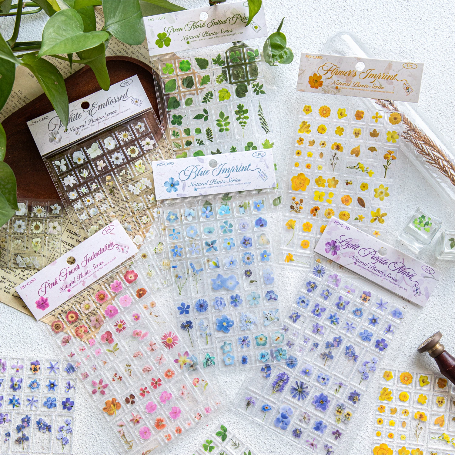 

12 упаковок/лот, серия «Институт натуральных растений», милая декоративная акриловая наклейка в стиле ретро