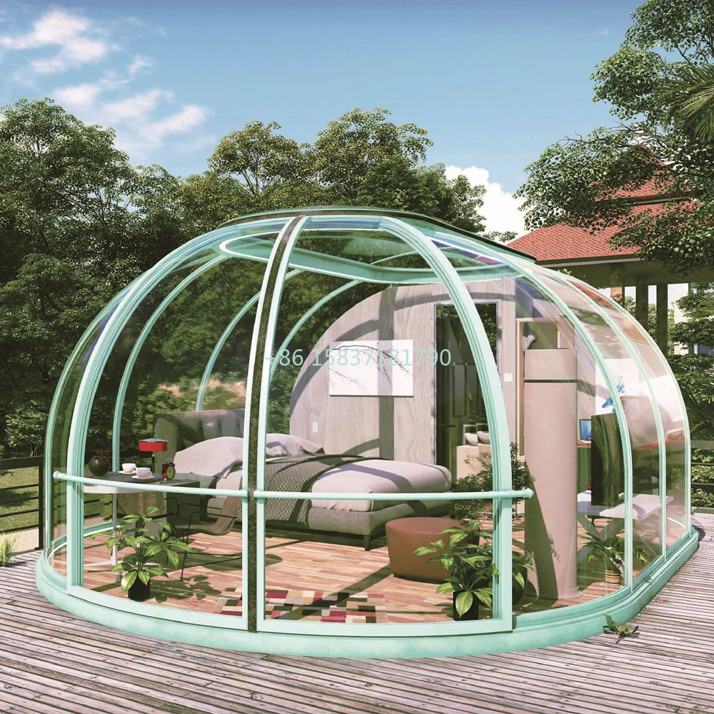 High Quality Bubble Room Starry Sky Cabin Tiny House Prefab Home Dome Polycarbonate Transparent Tent Star Room Bubble House